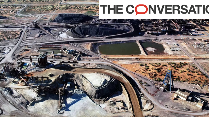 Vue aérienne de la mine de cuivre et d’uranium Olympic Dam en Australie-Méridionale.