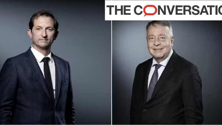 Bertand Camus (gauche), directeur général de Suez et Antoine Frérot (droite), président-directeur général de Veolia