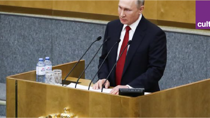 Le président Vladimir Poutine s'adresse à la Douma le 10 mars 2020