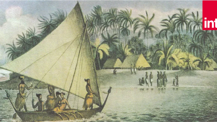Illustration de l'île Krusenstern (aujourd'hui Tikehau en Polynésie française)
